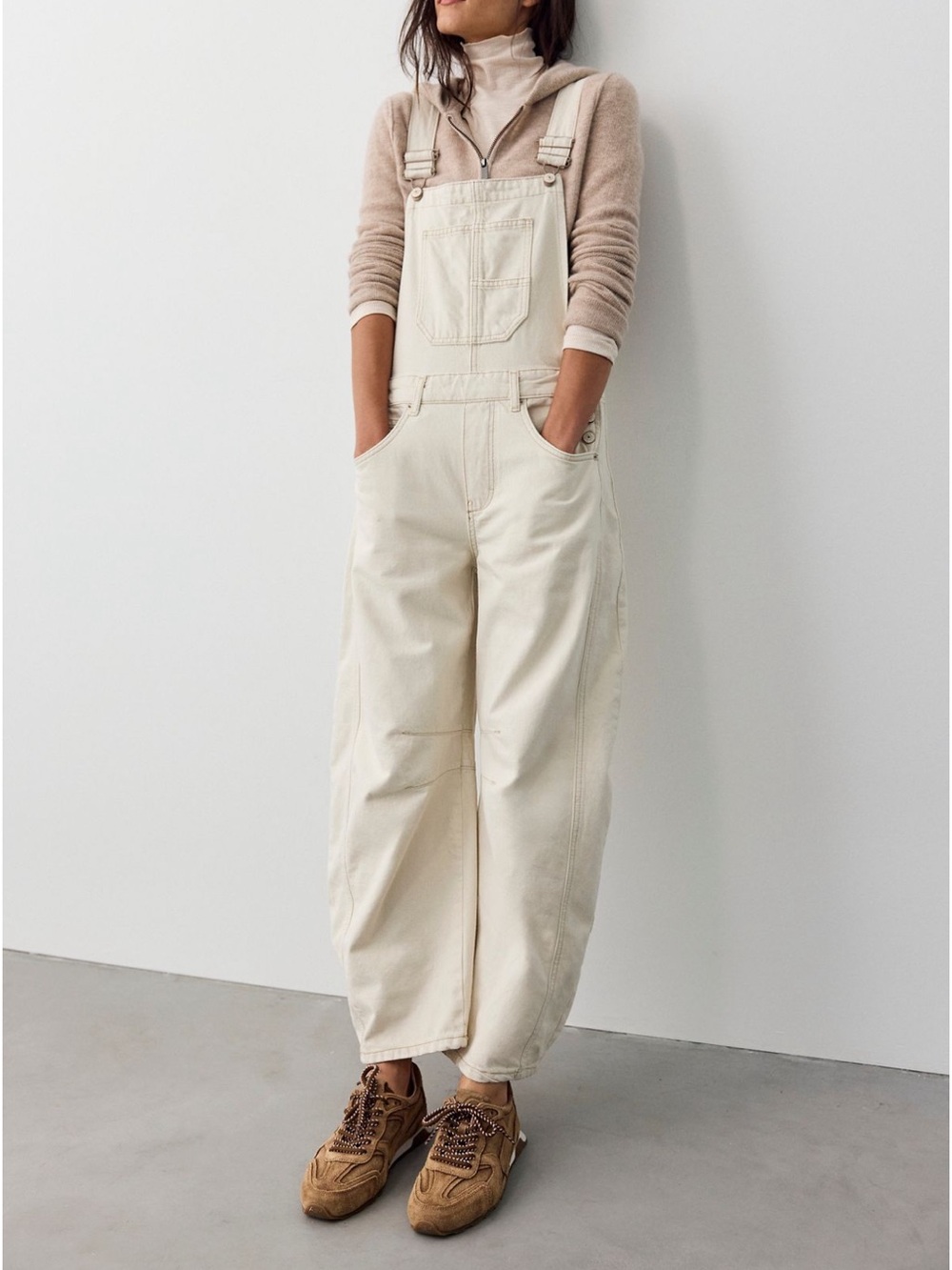 Free People Barrel Overalls